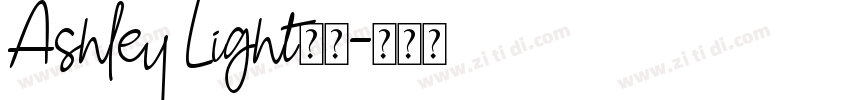 Ashley Light字体字体转换